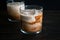 Bourbon Stout Cocktail on a Dark Background
