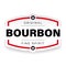 Bourbon vintage label sign