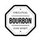 Bourbon vintage stamp sign