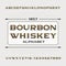 Bourbon whiskey alphabet. Retro distressed alphabet vector font. Letters and numbers.