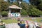 Bournemouth England. Modern bandstand in the park