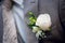 Boutonniere on a man\'s jacket