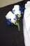 Boutonniere of white roses