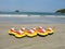 Bouy inflatable toy Pernambuco beach Guaruja Sao Paulo Brazil