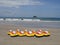 Bouy inflatable toy Pernambuco beach Guaruja Sao Paulo Brazil