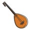 Bouzouki Cyprus national musical instrument national string guitar travel symbol vector icon