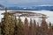 Bove Island surrounded by a frozen lake