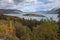 Bove island on the windy arm of the Tagish lake near the Klondike Highway in Yukon.