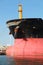 Bow of big industrial cargo ship