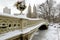 Bow Bridge, Central Park after snowstorm, New York