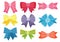Bow colour design and multicolored bow colorful and multicolored bow colorful