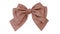 Bow hair with tails in beautiful brown color made out of cotton fabric