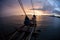 Bow of Indonesian Schooner and Sunset