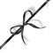 Bow made of narrow ribbon