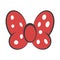 Bow red butterfly, vector hair decoration meme red bow white dot polka