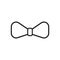 Bow Ribbon Minimalistic Flat Line Outline Stroke Icon Pictogram Symbol Set