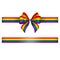 Bow and ribbon with rainbow colors. pride day bow