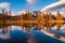 Bow River Banff Town Reflection