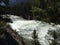 Bow river waterfalls from the eastern shore