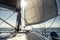 Bow of a sailing yacht