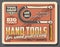 Bow saw or manual fretsaw tool, retro vector