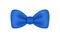 Bow tie. 3d blue bowtie isolated on white background. Fashion butterfly icon. Silk necktie for costume. Cute luxury cloth for