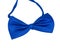 Bow tie blue elegant isolated on the white background
