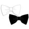 Bow tie fashion set. Vector.