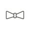 Bow tie icon vector. Outline necktie. Line bowtie symbol.