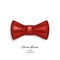 Bow tie or neck tie simple vector icon isolated on white