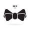 Bow tie or neck tie simple vector icon isolated on white