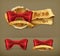 Bow tie, retro vector icons