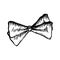 Bow Tie Sketch Icon On White Background. Vintage Neck Tie Vector Illustration