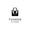 Bow Tie Tuxedo Suit Gentleman Fashion Tailor Clothes Store Shop Logo Design