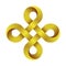 Bowen knot sign made of intertwined gold mobius stripe. Command key symbol