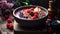 Bowl of Acai with fresh fruits and seeds