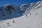 Bowl area under Imperial Express Highest Ski Lift in North America.View to the skiers