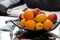 Bowl of assorted fresh fruits.