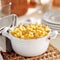 Bowl of baked macaroni and cheese