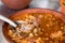 Bowl of Beef Birria at Food Stand in Mexico City