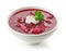 Bowl of beet root soup borsch