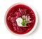 Bowl of beet root soup borsch