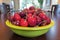 Bowl of Bing Cherries on Dining Table