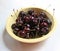 Bowl of black cherries