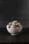 Bowl of Breakfast Cereal on a Wooden Table