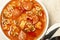 Bowl of Cajun Spicy Chicken and Sausage Gumbo Soup