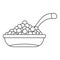 Bowl of caviar icon, outline style