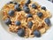 Bowl of cereal with fresh blueberries for a nutritional breakfast