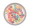 Bowl of colorful children\'s cereal