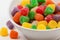 Bowl of colorful gumdrops